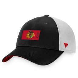 Casquette Snapback Pro Rink Chicago Blackhawks Authentic Pro Rink de marque Fanatics pour homme, noir/blanc