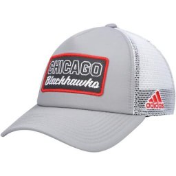 Casquette Snapback en mousse Chicago Blackhawks Locker Room adidas adidas pour homme, gris/blanc