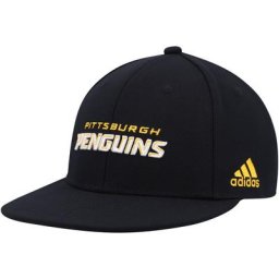Casquette adidas noire pour hommes des Penguins de Pittsburgh Snapback