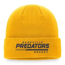 Chapeau en tricot à revers Nashville Predators Authentic Pro pour hommes de marque fanatiques