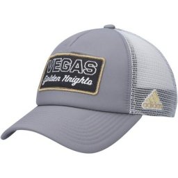 Casquette Snapback en mousse pour homme adidas Vegas Golden Knights Locker Room gris/blanc