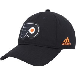 Casquette ajustable ajustable avec logo principal des Flyers de Philadelphie Adidas pour hommes, noir
