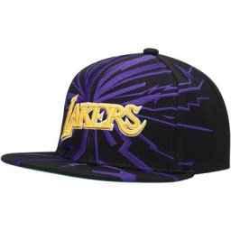 Casquette homme Mitchell & Ness Black Lakers Hardwood Classics Earthquake Snapback
