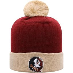 Top of the World Garnet/Gold Florida State Seminoles Core 2-Tone Cuffed Knit Hat with Pom