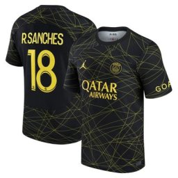 Maillot PSG Jordan Fourth Stadium 22/23 avec flocage R.Sanches 18