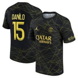 Maillot PSG Jordan Fourth Stadium 22/23 avec flocage Danilo 15