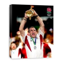 Angleterre Rugby Martin Johnson World Cup Lift 2003 Toile - 508 x 406 mm