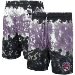 Short noir/violet Toronto Raptors Hardwood Classics Terry Tie-Dye pour homme Mitchell & Ness