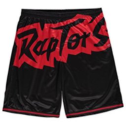 Mitchell & Ness pour homme Noir Toronto Raptors Big & Tall Hardwood Classics Big Face 2.0 Short