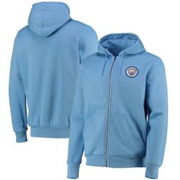 Sweat capuche Manchester City Full Zip - Ciel - Homme