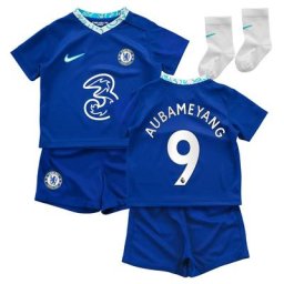 Chelsea Home Stadium Kit 2022-23 - Infants with Aubameyang 9 printing