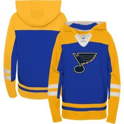 Chandail à capuchon à enfiler à lacets St. Louis Blues Ageless Revisited Home bleu pour jeune