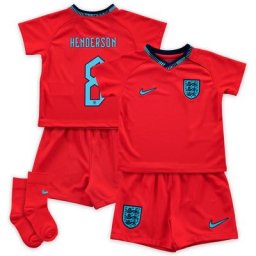 England Away Stadium Kit 2022-23 - Infants with Henderson 8 printing