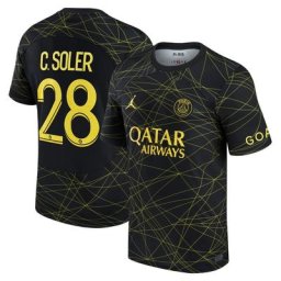 Maillot PSG Jordan Fourth Stadium 22/23 avec flocage C. Soler 28