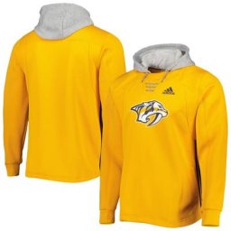 Sweat à capuche adidas Gold Nashville Predators Skate Lace Primeblue Team pour homme
