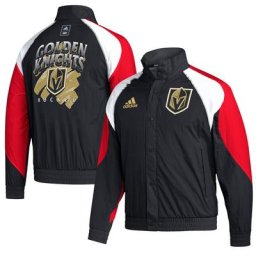 Veste adidas Vegas Golden Knights Reverse Retro 2.0 Full-Snap pour homme Noir