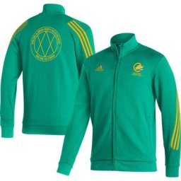 Veste de survêtement entièrement zippée adidas California Seals Team Classics verte pour homme