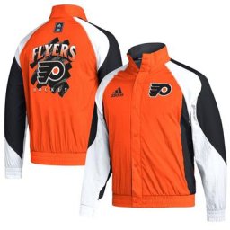 Veste adidas Philadelphia Flyers Reverse Retro 2.0 Full-Snap pour homme, orange