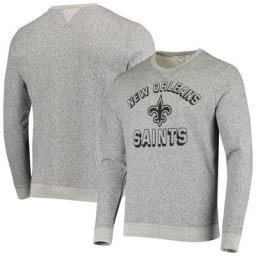Sweat-shirt pour homme Junk Food anthracite chiné Saints de la Nouvelle-Orléans chiné