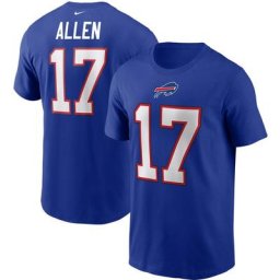 T-shirt avec nom et numéro Nike Josh Allen Royal Buffalo Bills pour homme
