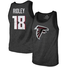 Majestic Threads Calvin Ridley Heathered Black Atlanta Falcons Débardeur en trois mélanges avec nom et numéro