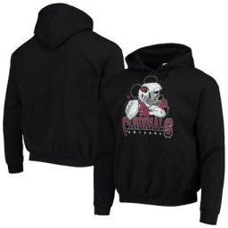 Malbouffe pour homme noir Arizona Cardinals Disney Mickey Quarterback Pull à capuche