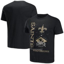 T-shirt de renommée mondiale NFL x Staple New Orleans Saints pour homme
