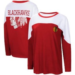 T-shirt à manches longues Pop Fly des Blackhawks de Chicago G-III 4Her by Carl Banks pour femme, rouge