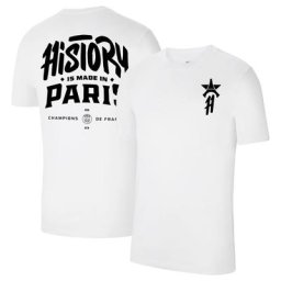 T-Shirt PSG Nike 11ème Titre History is Made in Paris - Champions 2023 - Blanc - Enfant