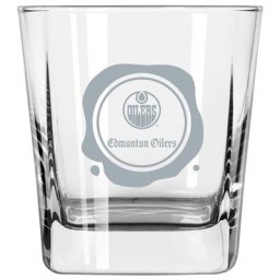 Oilers d'Edmonton 14 oz. Tampon Frost Verre Old Fashioned