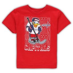 T-shirt préscolaire rouge avec logo à trois tours Disney Capitals de Washington