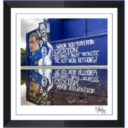 Everton Duncan Ferguson Édition Limitée Signée Murale - Encadrée - A3