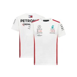 T-shirt pilote de l'équipe Mercedes AMG Petronas F1 2023 - Blanc - Enfant