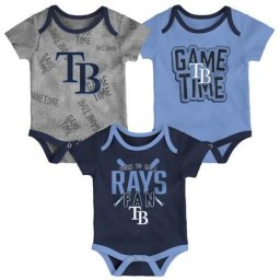 Ensemble trois pièces Game Time Rayons de Tampa Bay bleu marine/bleu clair/gris chiné pour nouveau-né et nourrisson