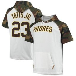 T-shirt à capuche Fernando Tatis Jr. blanc/camouflage San Diego Padres Player Big & Tall pour homme