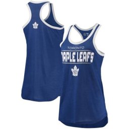 Débardeur dos nageur flammé G-III Sports by Carl Banks Royal des Maple Leafs de Toronto pour femme