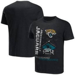 T-shirt de renommée mondiale Jacksonville Jaguars NFL x Staple noir pour homme