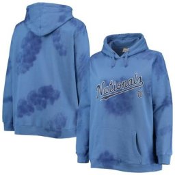 Chandail à capuchon Cloud pour femme des Washington Nationals bleu marine taille plus