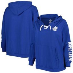 Chandail à capuchon à lacets grande taille Royal Toronto Maple Leafs pour femmes