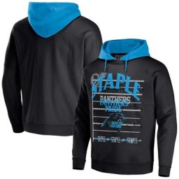 Sweat à capuche NFL x Staple Black Carolina Panthers Throwback Vintage Wash pour homme