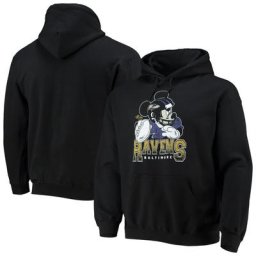 Malbouffe pour hommes Black Baltimore Ravens Disney Mickey Quarterback Pull à capuche