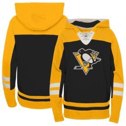Préscolaire Black Pittsburgh Penguins Ageless Revisited Sweat à capuche à encolure en V à lacets