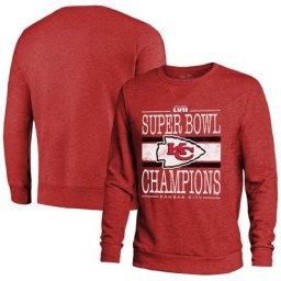 Sweat à capuche Majestic Threads rouge Kansas City Chiefs Super Bowl LVII Champions Prime Time pour homme