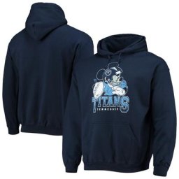 Pull à capuche pour homme Junk Food Navy Tennessee Titans Disney Mickey Quarterback