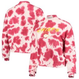 Sweat-shirt court Kansas City Chiefs teint par nœuds pour femme Junk Food