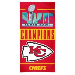 Serviette de plage Kansas City Chiefs Super Bowl LVII Champions Spectra - 30x60