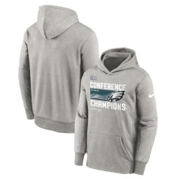 Sweat à capuche Nike Philadelphia Eagles 2022 NFC Champions Locker Room Trophy Collection pour enfant gris