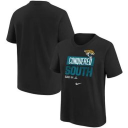 T-shirt Nike Jacksonville Jaguars 2022 AFC South Division Champions Trophy Collection pour enfant noir