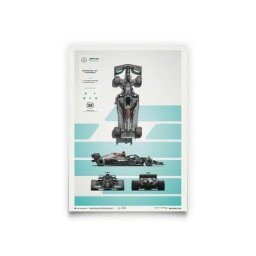 Mercedes AMG Petronas F1 Team - W12 - Plan directeur - 2020 - Mini Poster