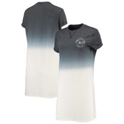 Robe t-shirt chinée noire/blanche des Eagles de Philadelphie Ombre Tri-Blend de la malbouffe